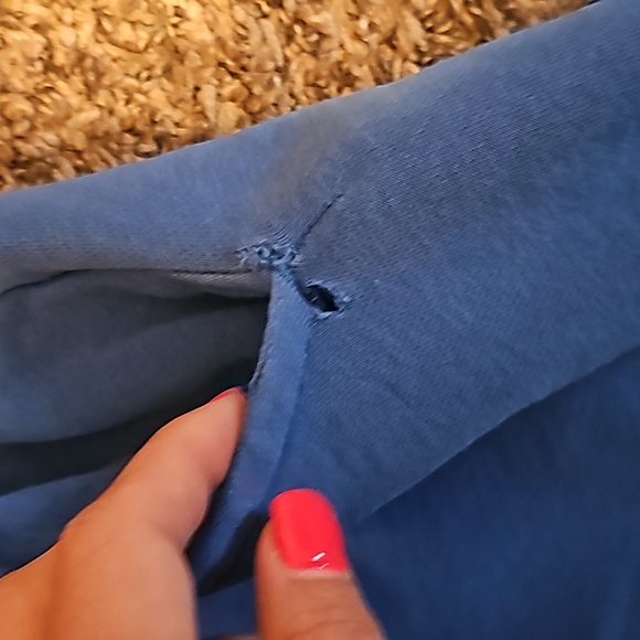 Nike mens medium sweat shorts. Blue and white - Picture 3 of 6